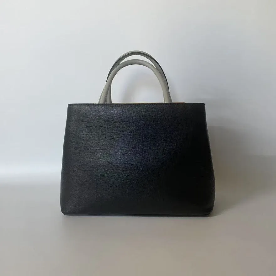Fendi Peekaboo Black Leather Top Handle Bag