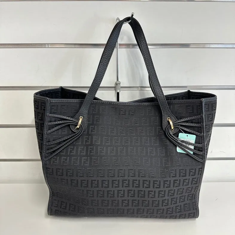 Fendi Pre-loved 1001 Tote Bag Black Canvas