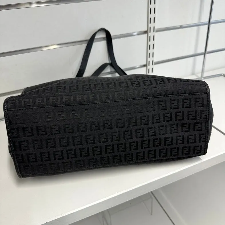 Fendi Pre-loved 1001 Tote Bag Black Canvas