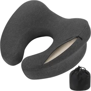 Fghjke® Desk Napping Pillow, Best for Prone Face-Down Resting, or Contoured Post-Eye Surgery Support (Dark Grey)
