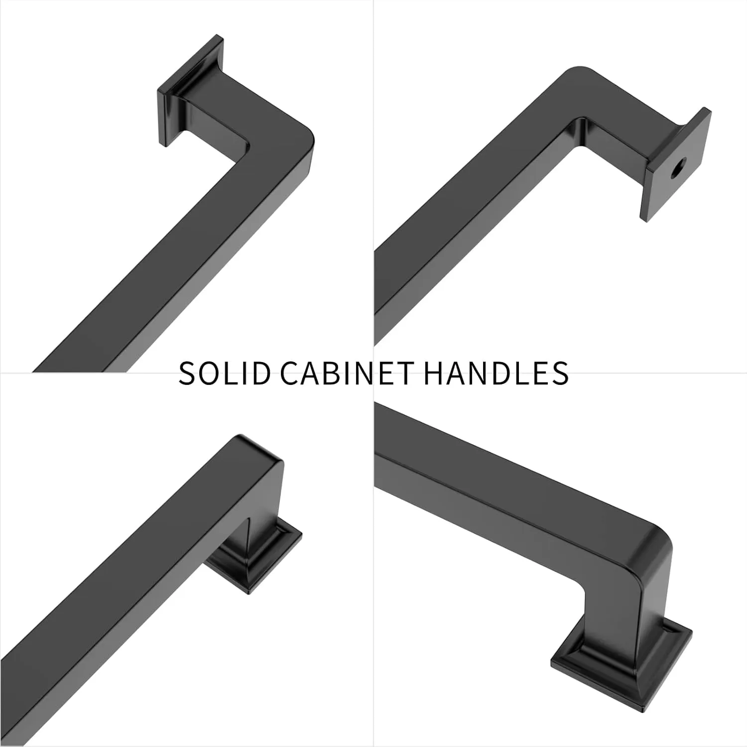 FILTA Cabinet Handles 5 Inch 10 Pack Matte Black Cabinet Pulls for Kitchen Metal Drawer Pulls Modern Cabient Hardware Cupboard Handles