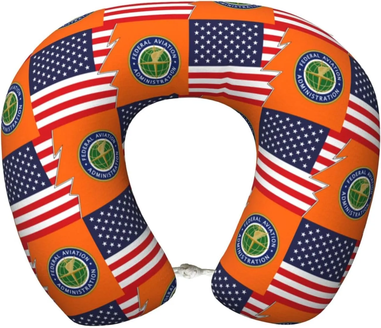 Flag of The United States Federal Aviation Administration and America Neck Pillow Memory Foam U-Shaped Travel Neck Pillow for Airplanes Car Home