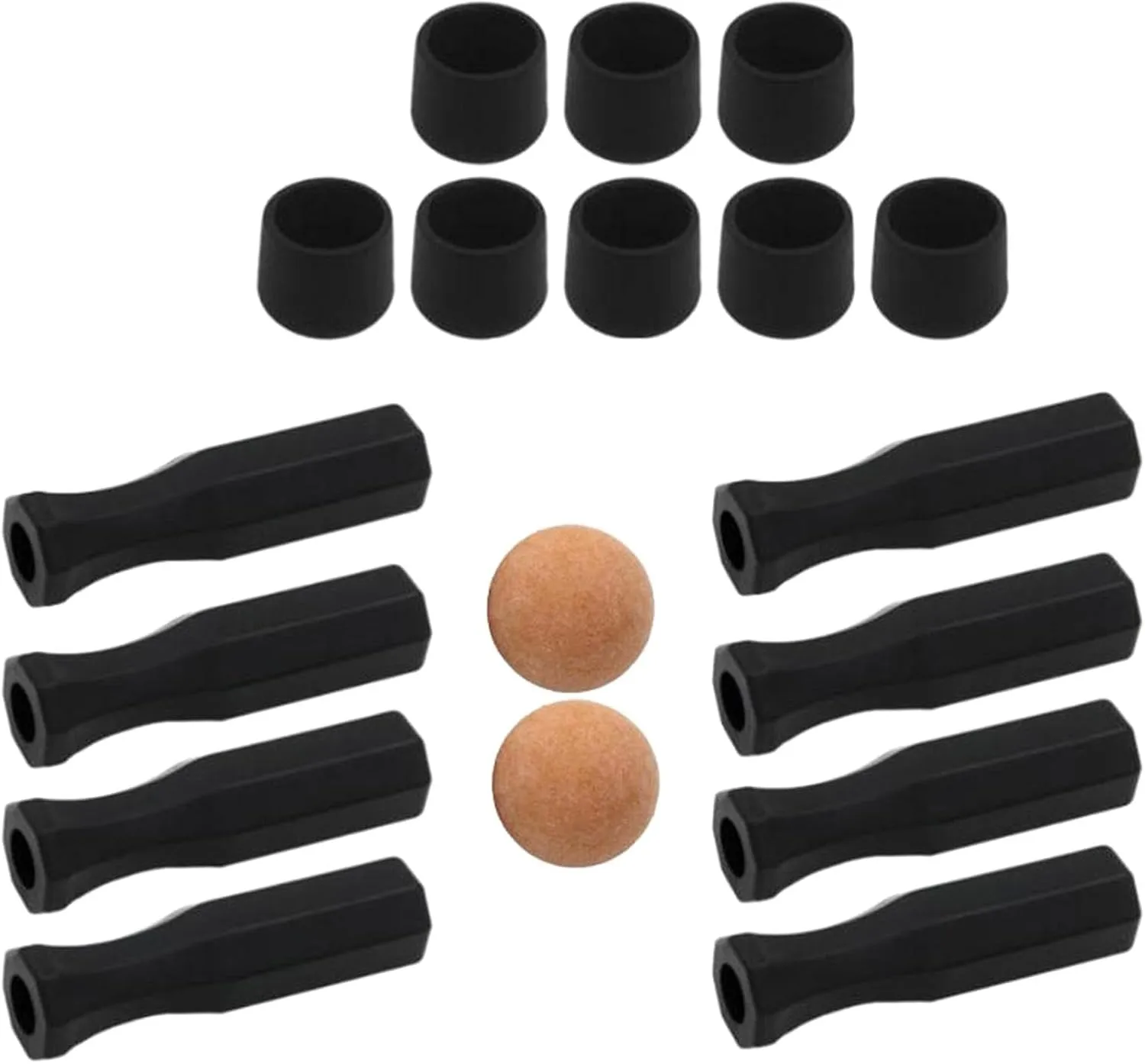 Foosball Table Handles 18Pcs/Set Mini Table Football Game Practical Replacement End Caps