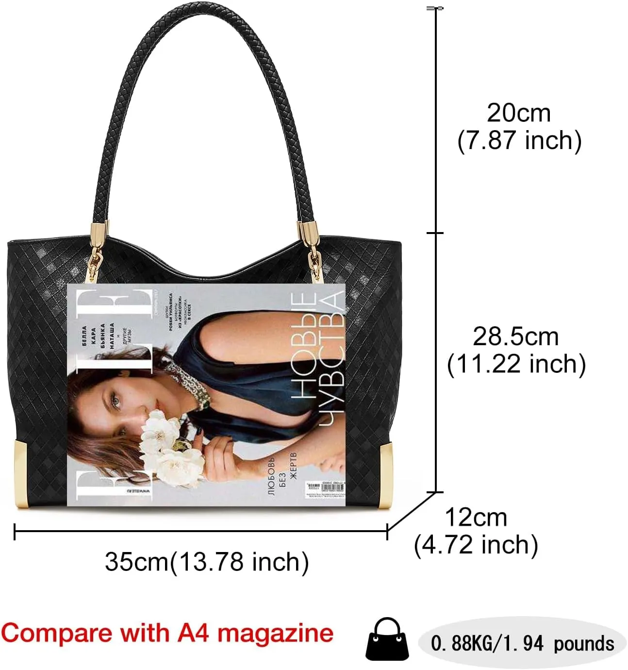FOXLOVER Large Capacity Tote Handbags for Women, Women's Top-handle Bags Fashion Shoulder Bags Purses Minimalist design