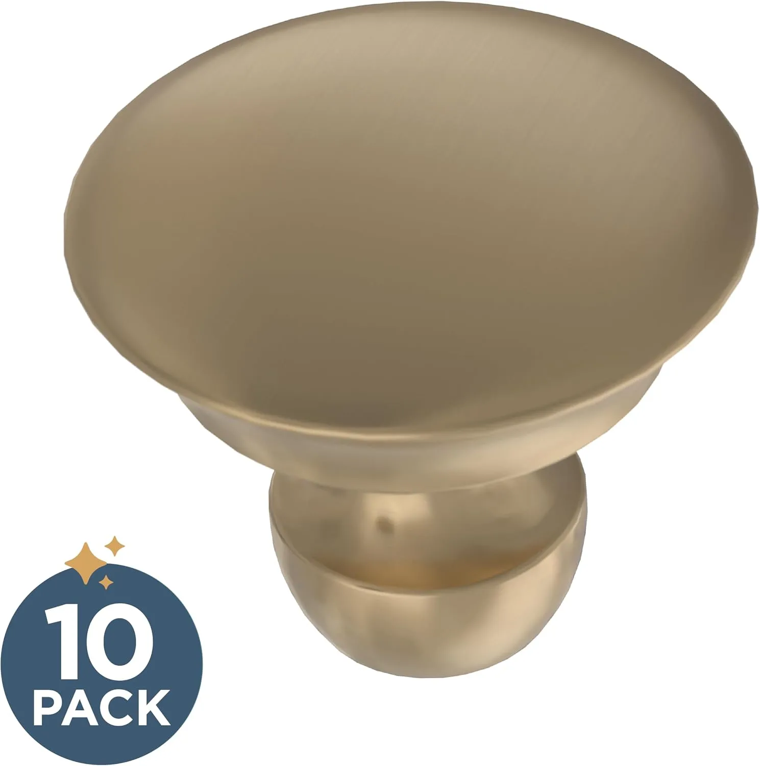 FRANKLIN BRASS Medici (10-Pack) Cabinet Knobs | Champagne Bronze Handles for Dresser/Kitchen/Closet Door/Furniture | 1-3/16" Drawer Pulls/Handles P42957C-CZ-B