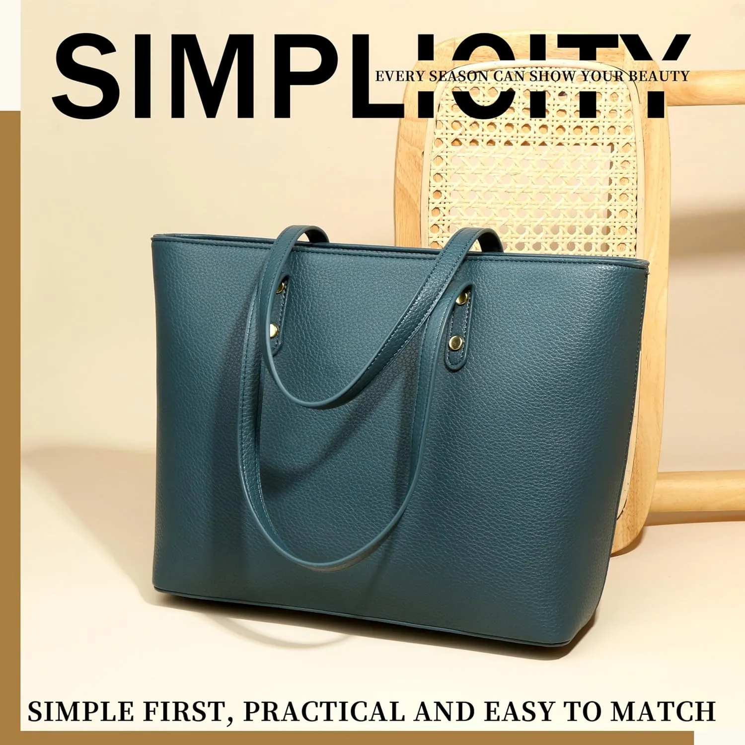 FSD. WG Leather Purses and Handbags for Women Tote Shoulder Bag Satchel Handbag with Top Handles