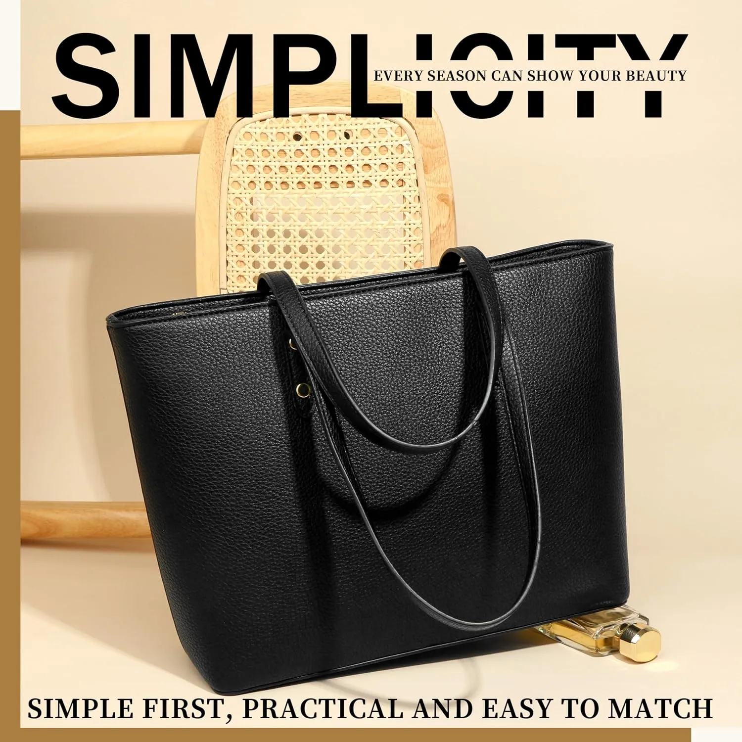 FSD. WG Leather Purses and Handbags for Women Tote Shoulder Bag Satchel Handbag with Top Handles