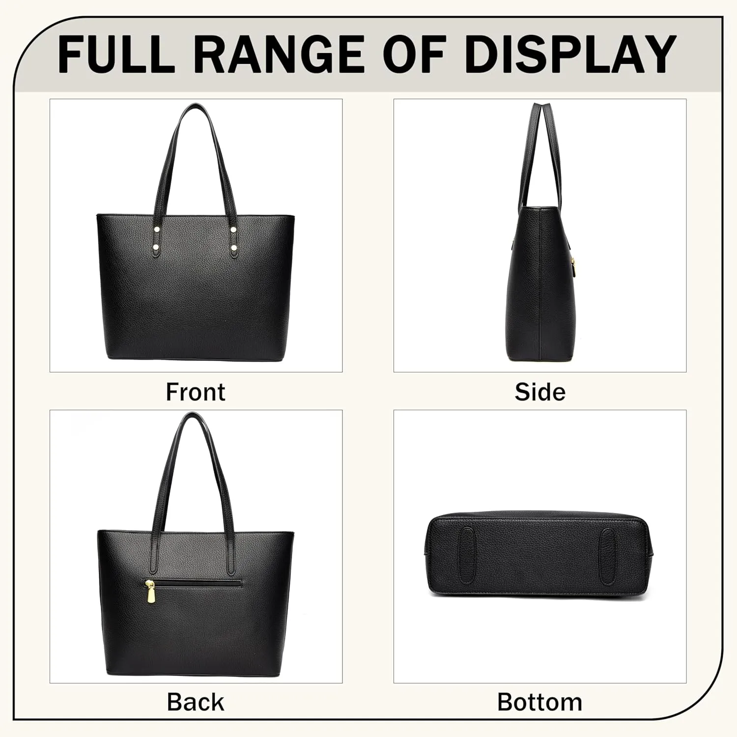 FSD. WG Leather Purses and Handbags for Women Tote Shoulder Bag Satchel Handbag with Top Handles