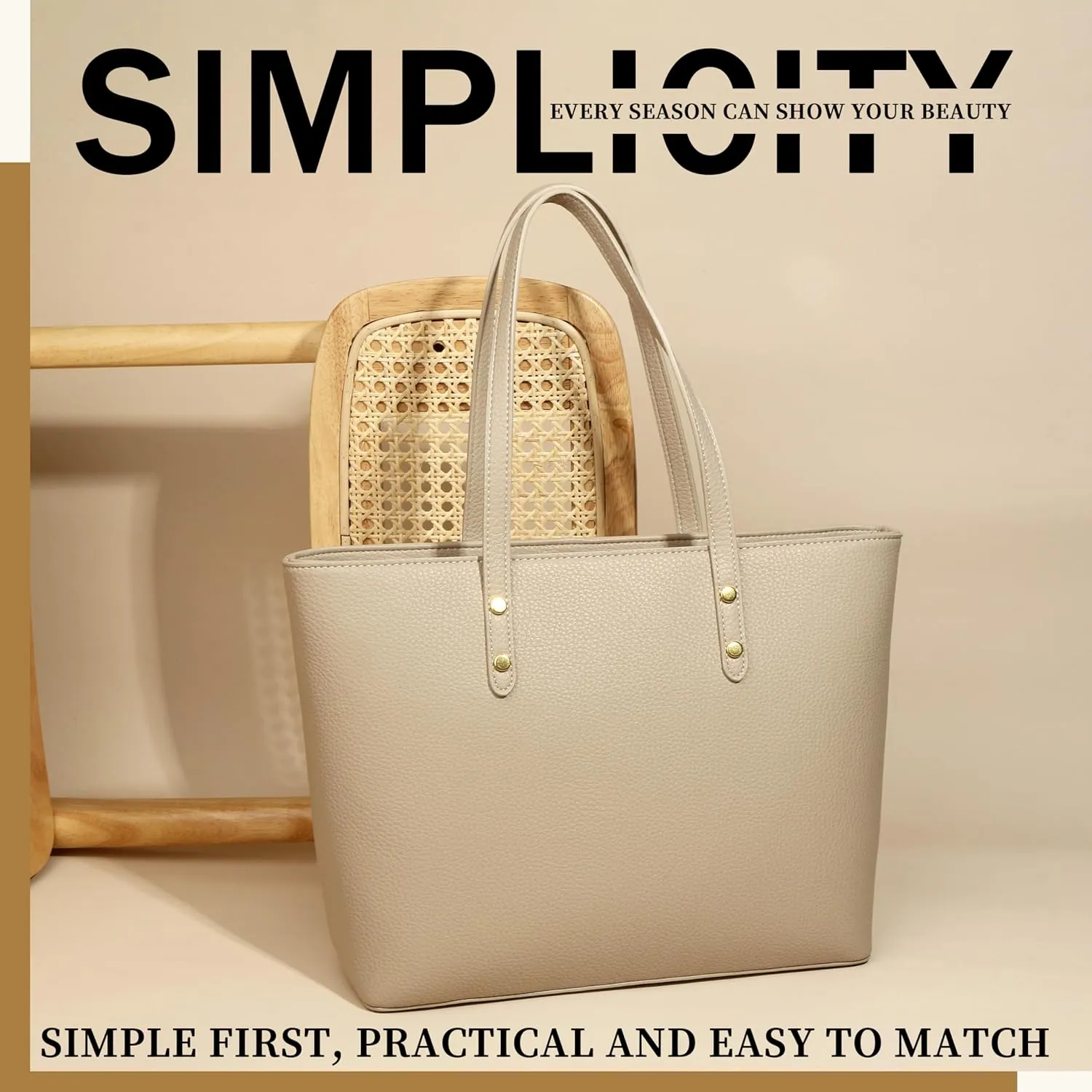 FSD. WG Leather Purses and Handbags for Women Tote Shoulder Bag Satchel Handbag with Top Handles