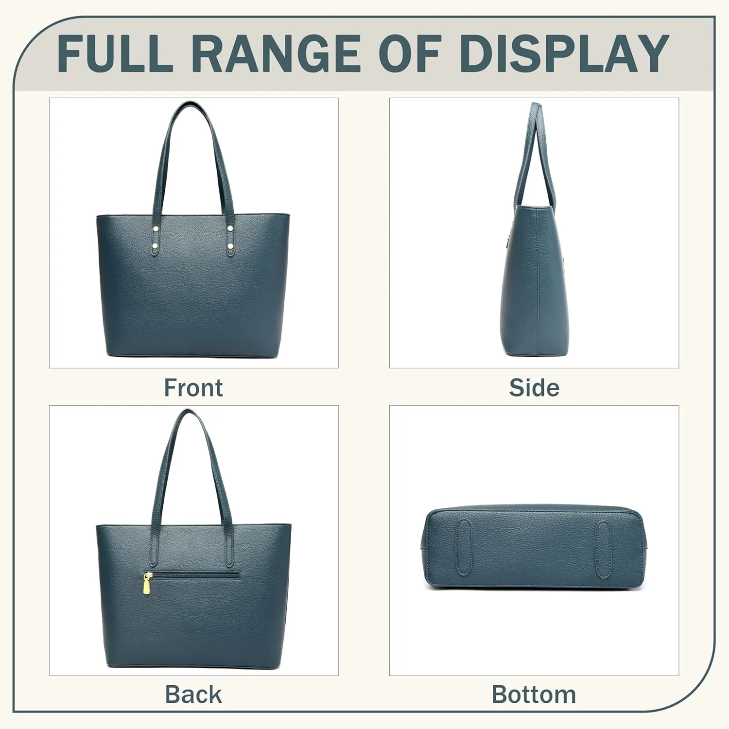 FSD. WG Leather Purses and Handbags for Women Tote Shoulder Bag Satchel Handbag with Top Handles