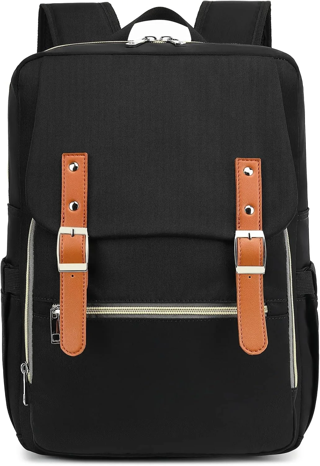 Fuyicat Laptop Backpack for Women Men Travel Business Work, Girls Boys School Backpack College Bookbag Fit 15.6 Inch Notebook (Black)