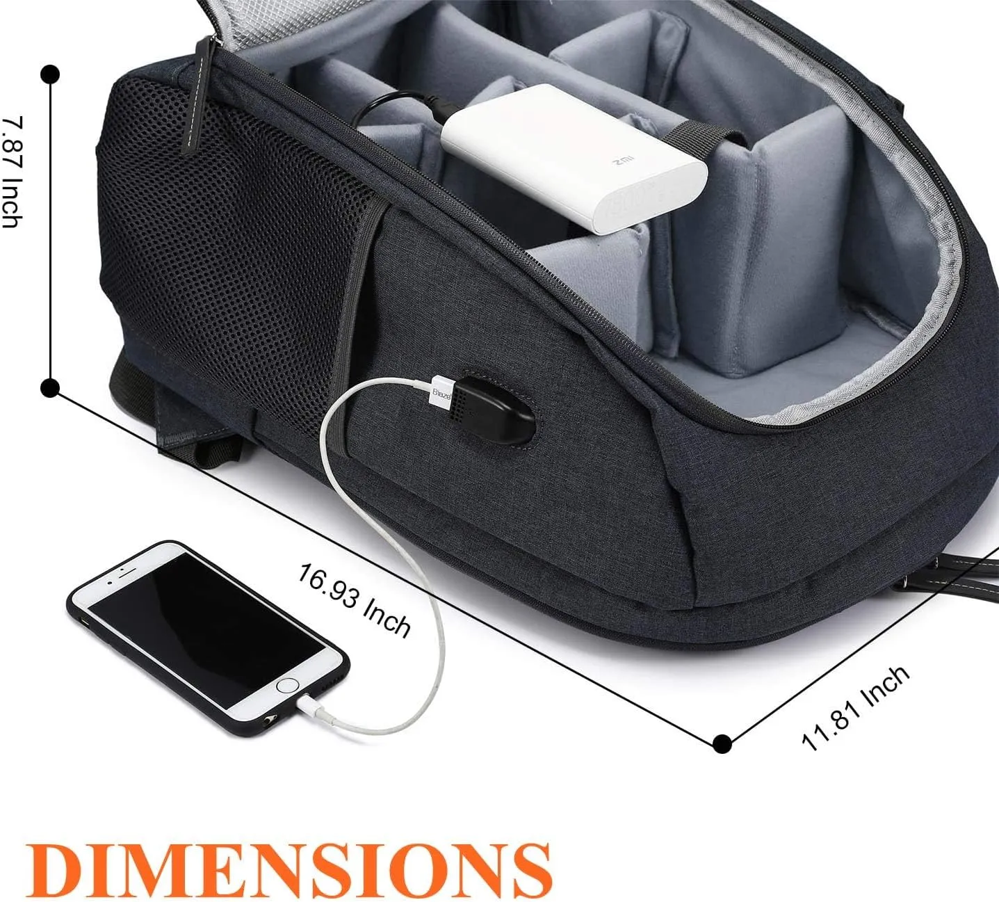 G-raphy Camera Backpack Professional Photography Backpack DSLR Backpack Large Capacity with Laptop Compartment/Tripod Holder for SLR Cameras and other Camera Accessories (Grey)