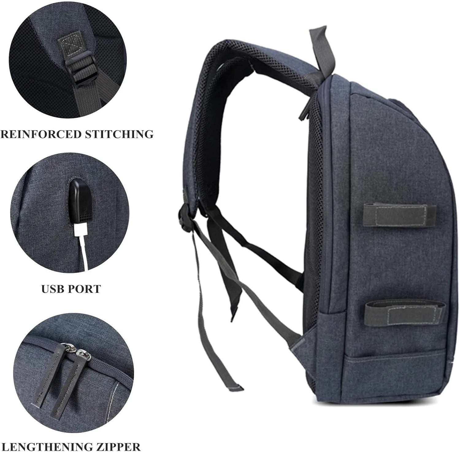 G-raphy Camera Backpack Professional Photography Backpack DSLR Backpack Large Capacity with Laptop Compartment/Tripod Holder for SLR Cameras and other Camera Accessories (Grey)