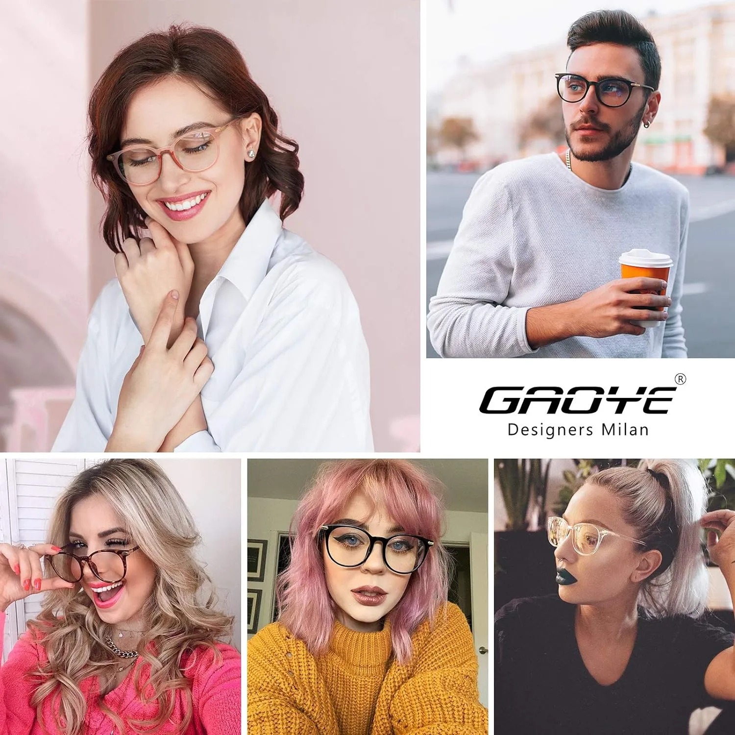 Gaoye 3 Pack Blue Light Blocking Glasses, Retro Round Eyewear Frame Anti Eyestrain Computer Glasses for Women Men - GY1688 (Black Tea Leopard Transparent)