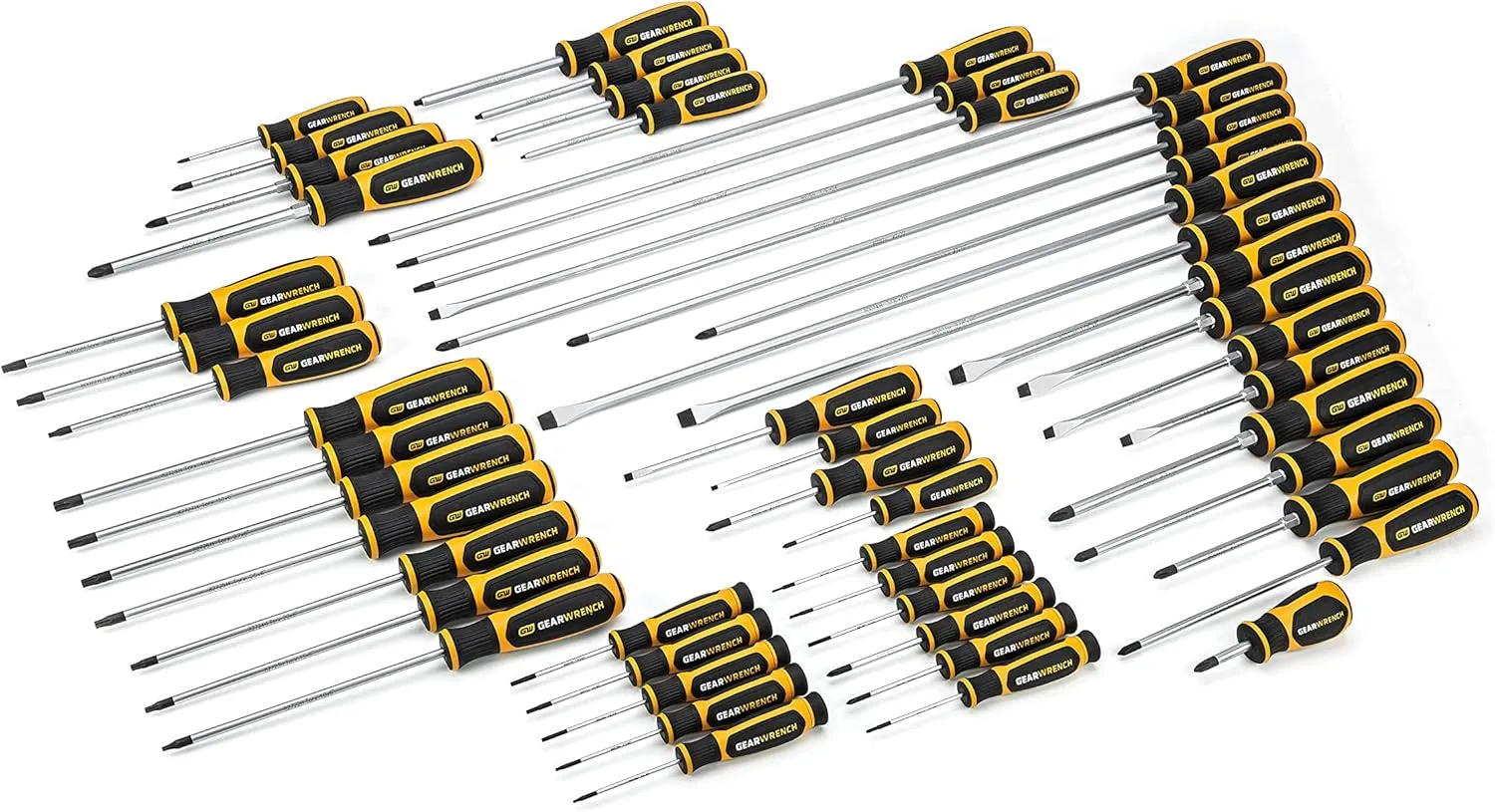 GEARWRENCH 51 Pc. Master Complete Screwdriver Set, Dual Material Handles - 80051A