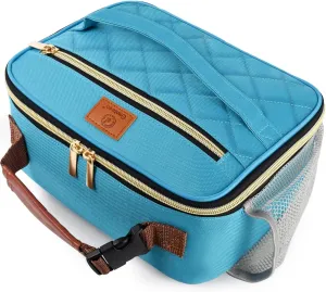 Genteen Lunch Box for Men Women Adults Kids - Insulated LunchBox Reusable, Zip Closure & Buckle Handle, Portable Cooler for Work, School, Travel (Teal)