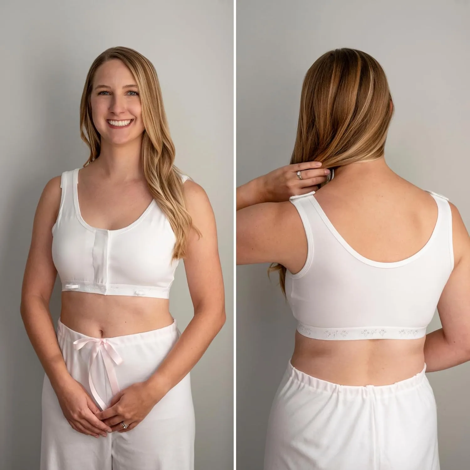Gentle Touch Surg-Ease Bra with Hook and Loop Front Closure- Post Mastectomy Recovery Bra, Made in USA