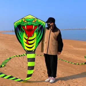 Giant Snake Kite - 50ft Single String Beach Kite for Beginners & Kids, Easy to Fly, 330ft String Handles