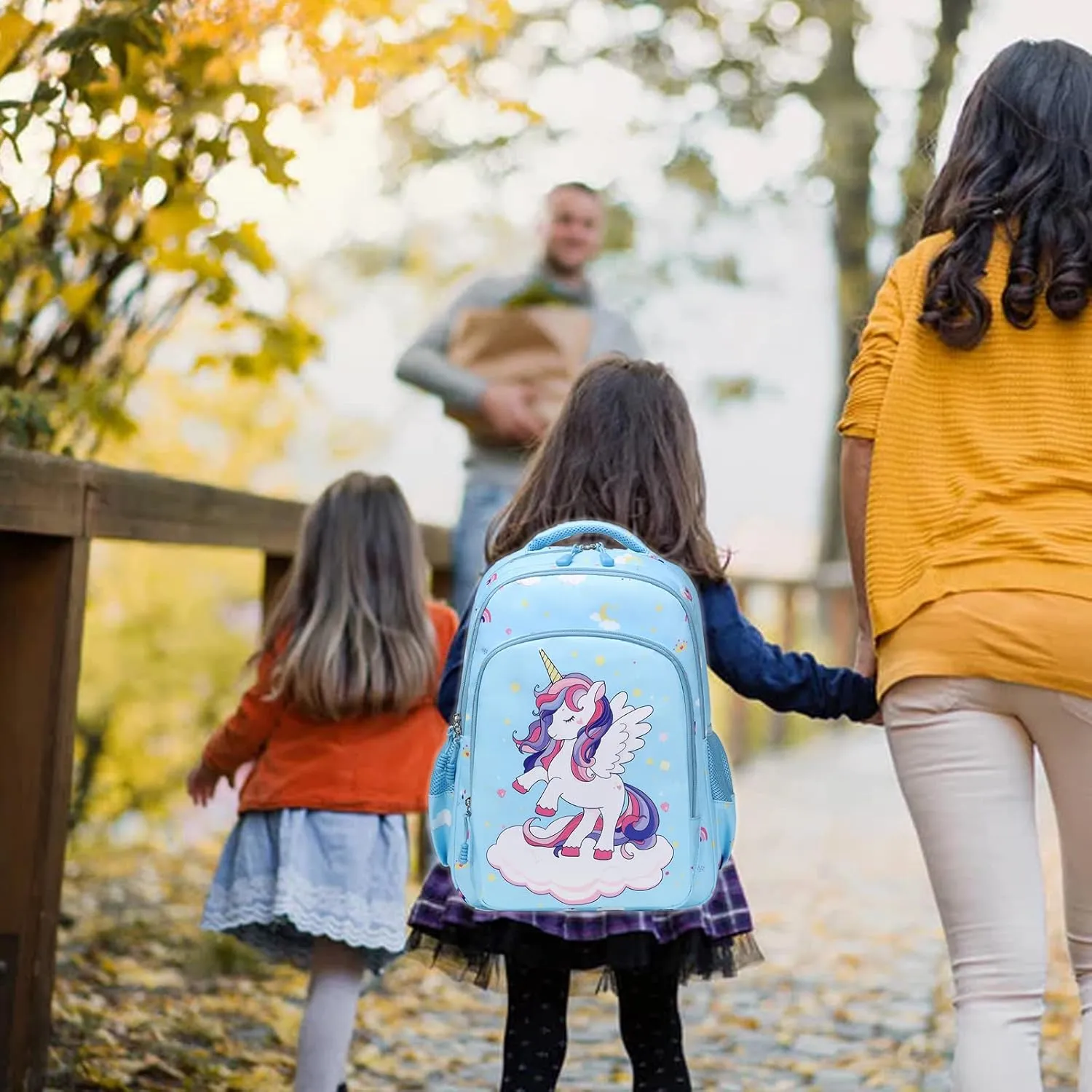 Girls Backpack for Elementary Unicorn Backpack Kids Backpack School Bookbag for Girls 3 in 1 Set Back to School
