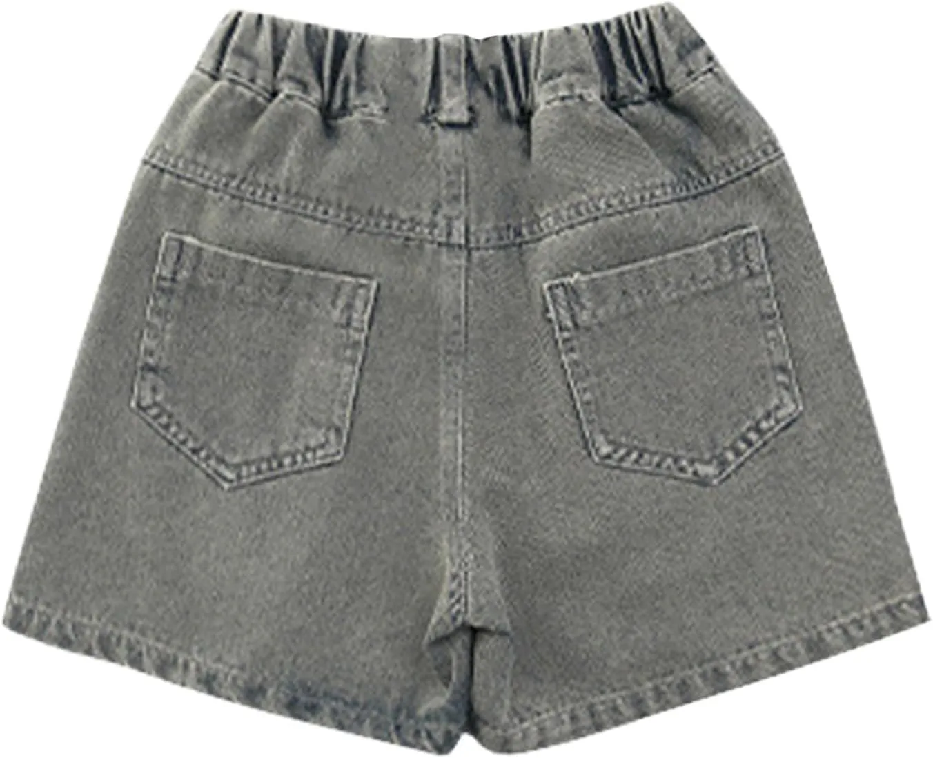 Girl's Side Slits Denim Skirt Y2k Elastic High Waist A Line Jean Skirts with Pockets School Uniform Skorts for Girls