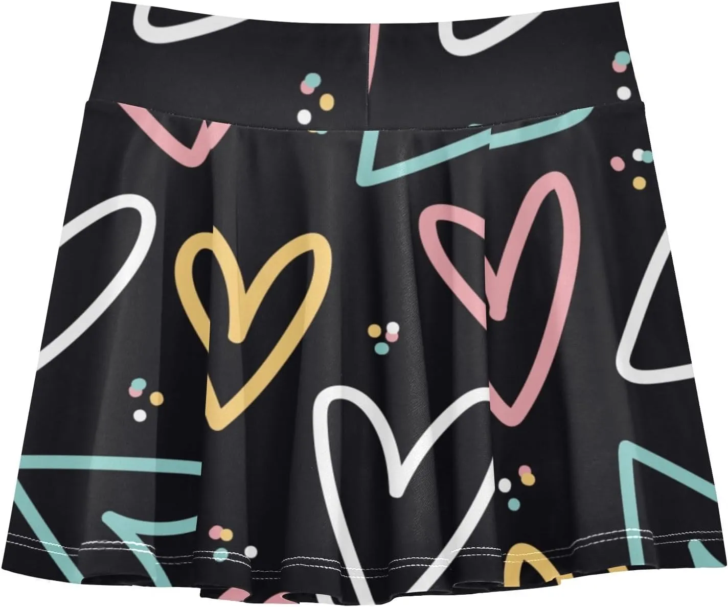 Girls Skorts Active Athletic Skirts with Inner Built-in Shorts for Golf Tennis 3-12T Pink Butterfly Black