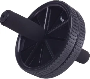 GoFit Dual Exercise Ab Wheel- Roller with Handles,Black,One Size,GF-Dew