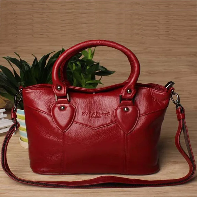 GOLD CORAL Genuine Leather Luxury Handbags