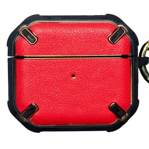 Gold Plated Leather AirPods Case