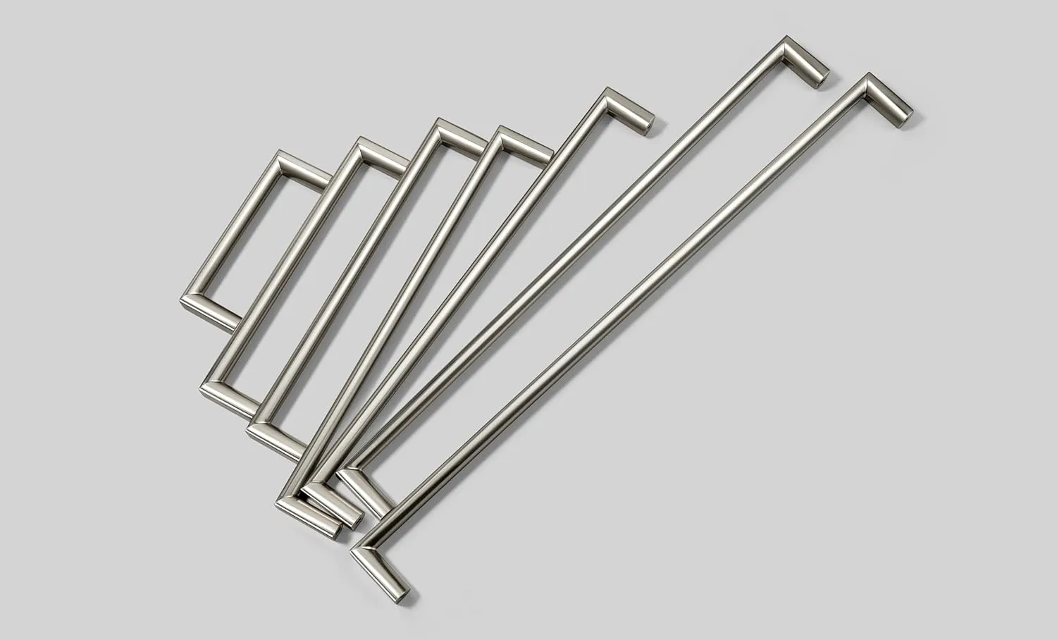 Goo-Ki (6Pack 5 Inch(128mm) Hole Centers Satin Nickel Cabinet Pulls,Brushed Stainless Steel Finishing Cabinet Handles with Solid Zinc Alloy Material