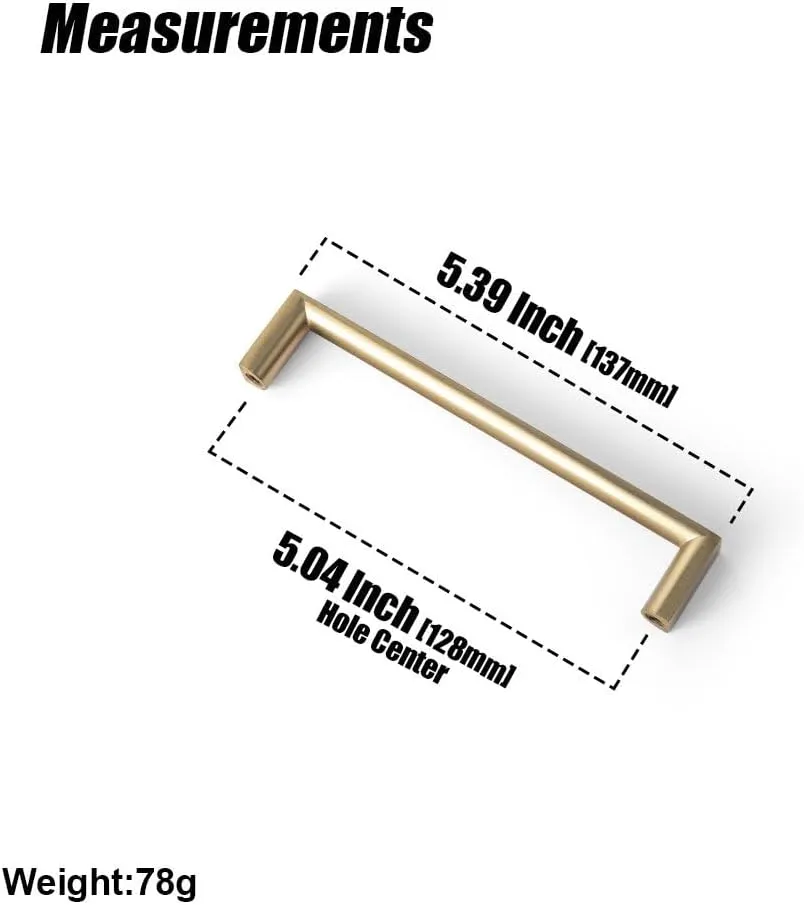 Goo-Ki (6Pack 5 Inch(128mm) Modern Cabinet Pulls, Champagne Bronze Cabinet Handles for Dresser,Wardrobe&Cupboard,Zinc Alloy Kitchen Cabinet Handles