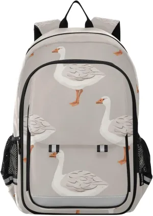 Gooses Grey Laptop Backpack for Boys Girls, Bookbag Travel Bag Casual Daypack School Backpack for Students