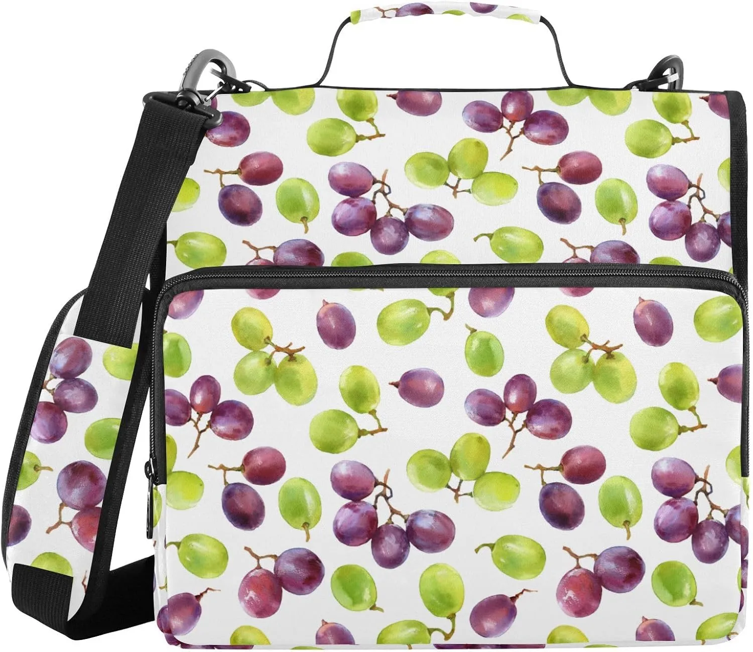 Grape Pulp Binder Bag 3 Ring Binder Trapper Keeper Zipper Binders Organizer for Office