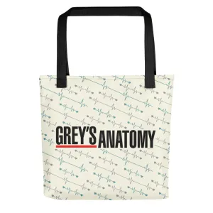 Grey's Anatomy Heartbeat Pattern with Logo Premium Tote Bag