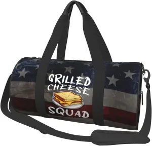 Grilled Cheese Squad Cheese Lover Duffel Bag Gym Bag Travel Sports Tote Large Foldable Beach Swim Yoga6