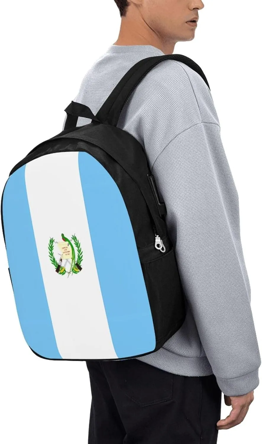 Guatemala Guatemalan Flag Laptop Backpacks Travel Backpack Casual Business Daypack Sport Rucksack Computer Bag Fits up to 17 Inch Notebook with USB Port