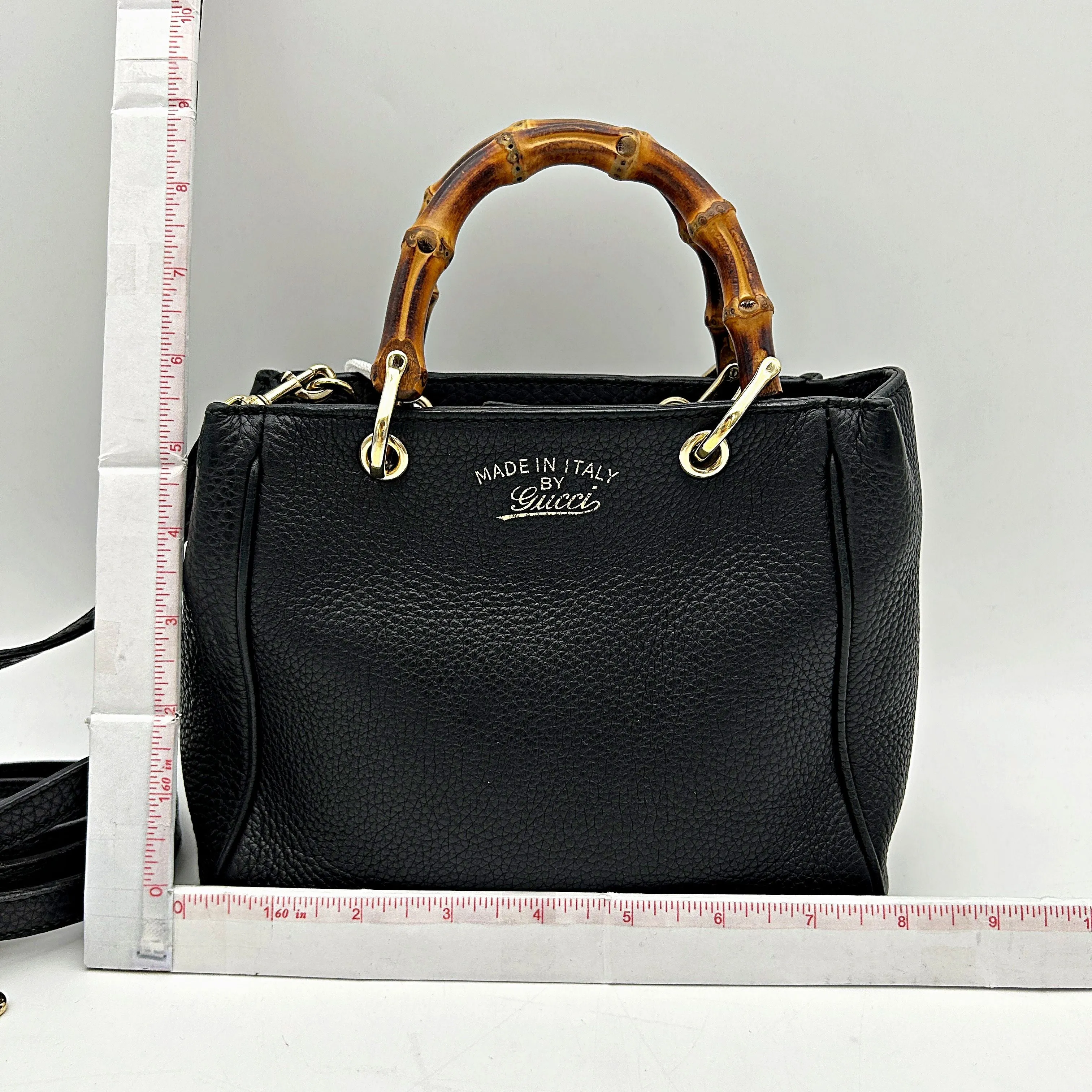 Gucci | Bags | Gucci Bamboo Shopper Leather Tote With Crossbody LA10886