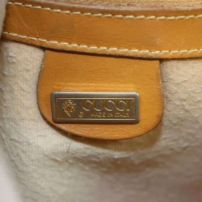 Gucci Vintage Line Cross Bodyshoulder Brown Micro Guccissima Print On Camel Coated Canvas With Camel
