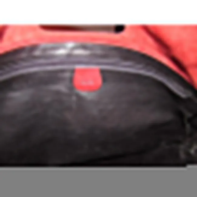 Gucci Vintage Red Suede And Leather Tote