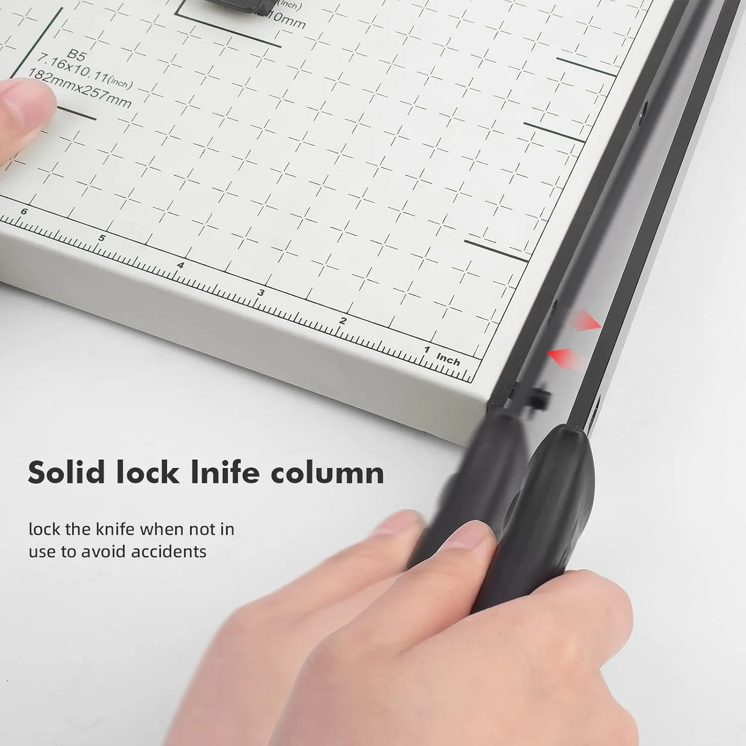 Guillotine Paper Cutter, 12 Inch Heavy Duty Guillotine, 12 Sheet Capacity Stack Paper Trimmer with Safety Blade Lock, 12" Cutting Length and Paper Cutter Slicer for Office Home School