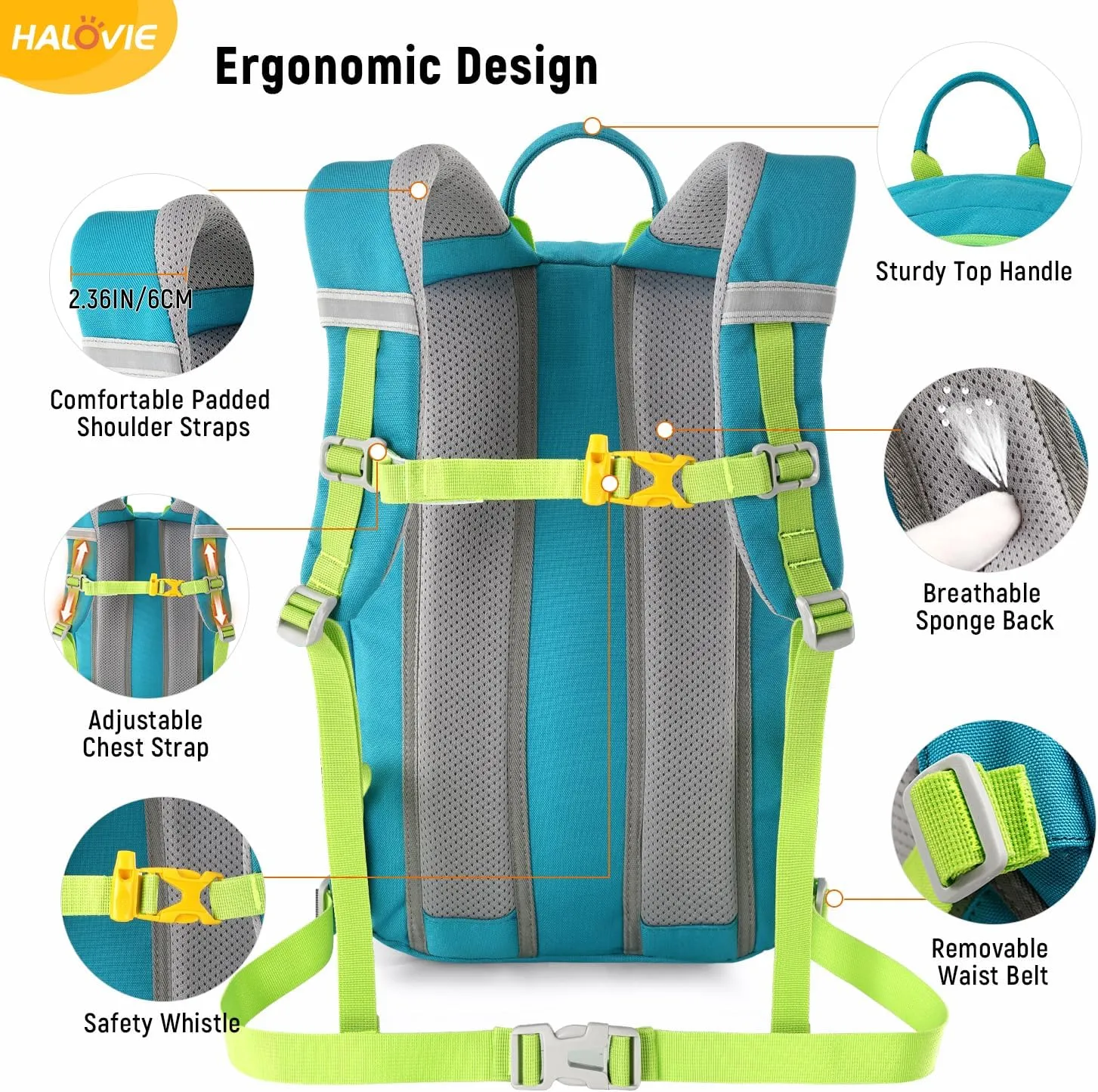 HALOVIE Kids Travel Backpack Lightweight Small Kids Daypack Preschool Kindergarten Children SchoolBag for Boys Girls