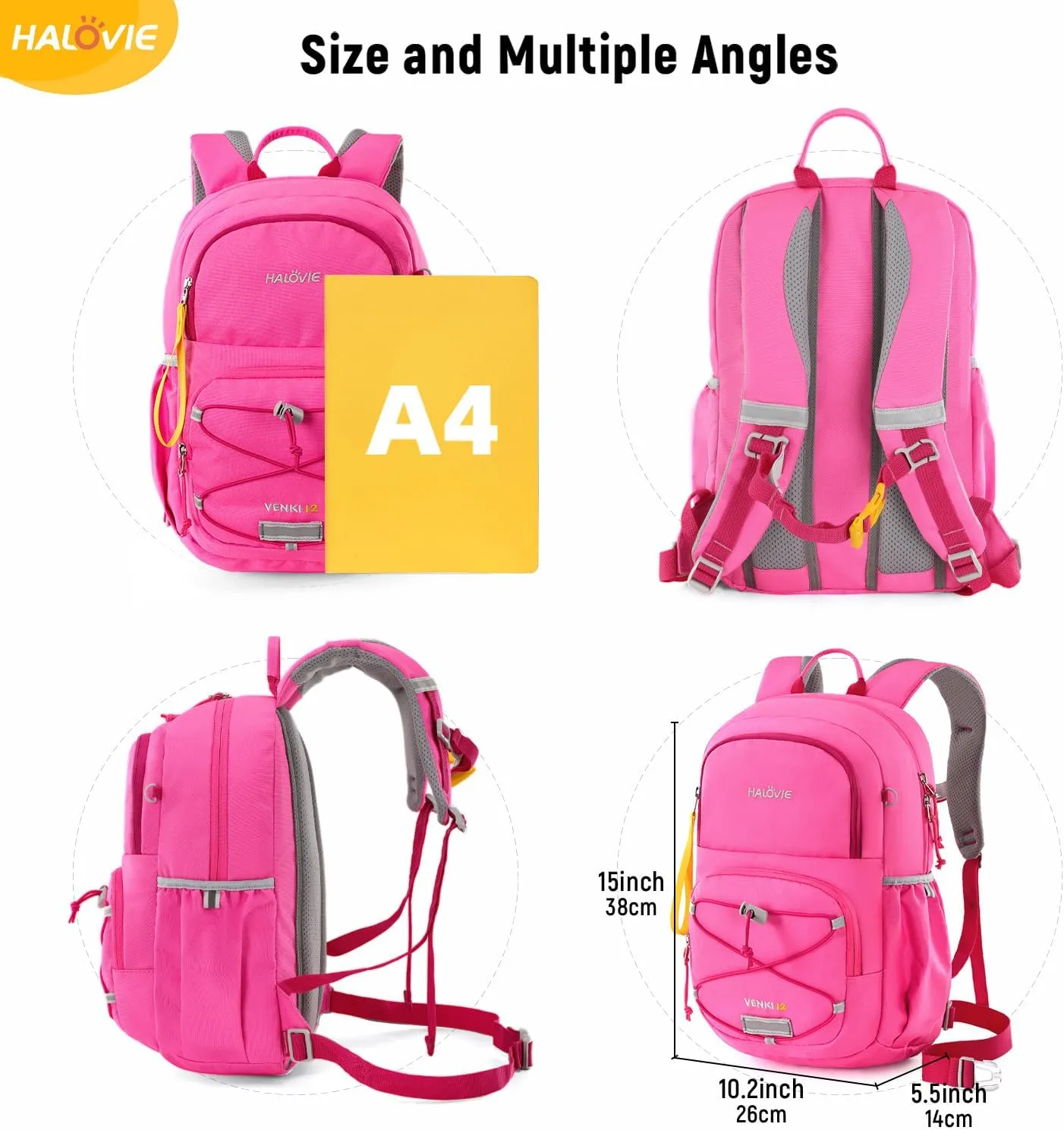 HALOVIE Kids Travel Backpack Lightweight Small Kids Daypack Preschool Kindergarten Children SchoolBag for Boys Girls