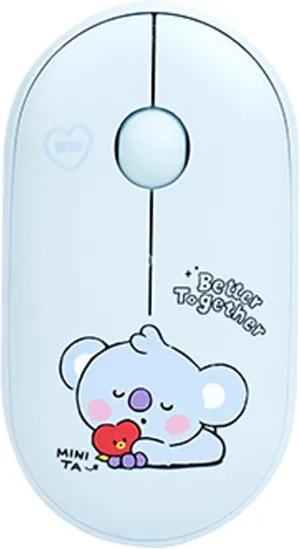 Hamee BT21 My Little Buddy Series Mouse [Computer Mouse Wireless Cute] [Silent Nano Receiver Mouse Office Birthday] [BT21 Mouse] for Laptop, iPad, MacOS, PC, Windows, Android - KOYA