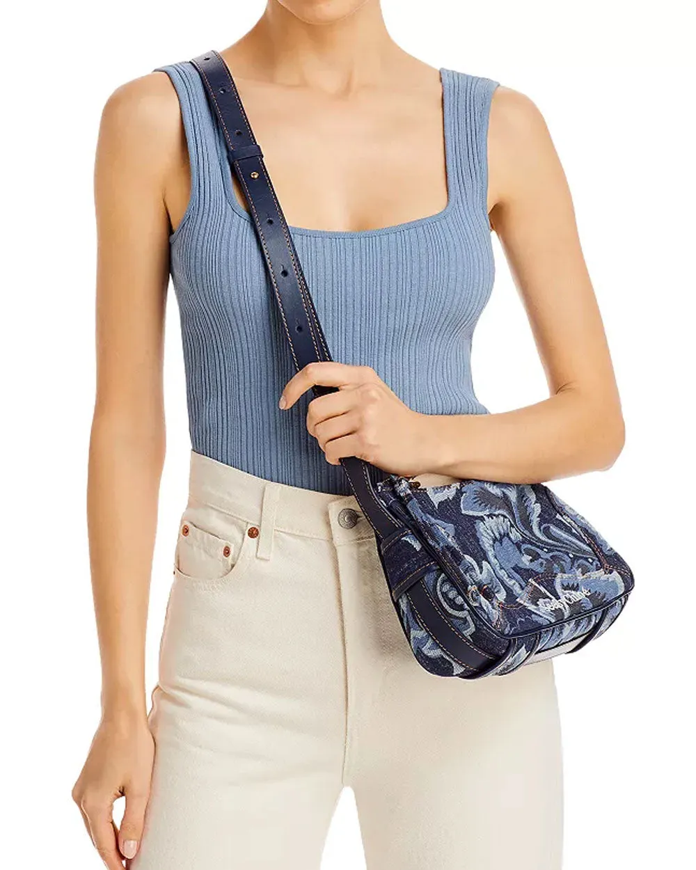 Hana Mini Hobo Bag in Denim