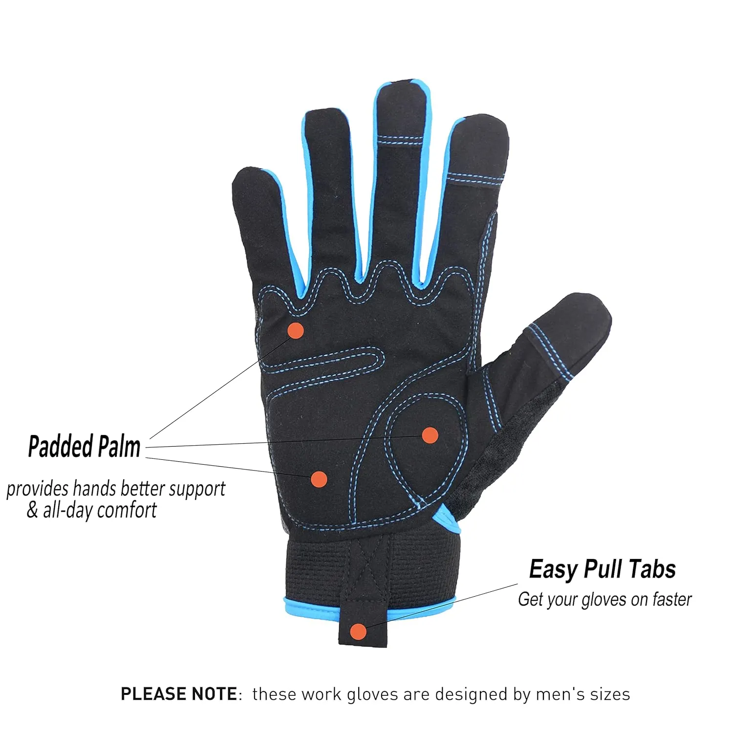 HANDLANDY Work Gloves Mens & Women, Utility Safety Mechanic Working Gloves Touch Screen, Flexible Breathable Yard Work Gloves (Small, Grey)