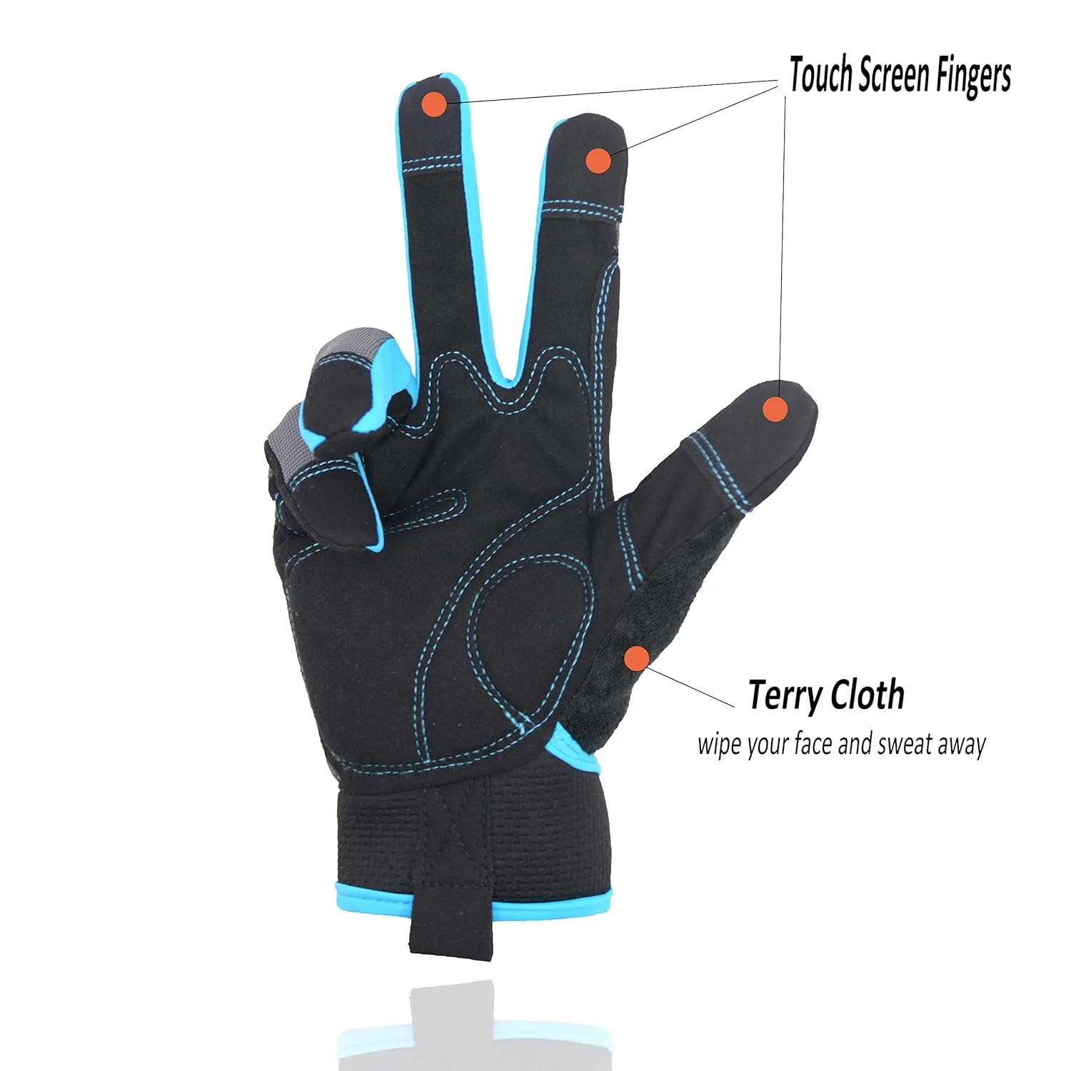 HANDLANDY Work Gloves Mens & Women, Utility Safety Mechanic Working Gloves Touch Screen, Flexible Breathable Yard Work Gloves (Small, Grey)