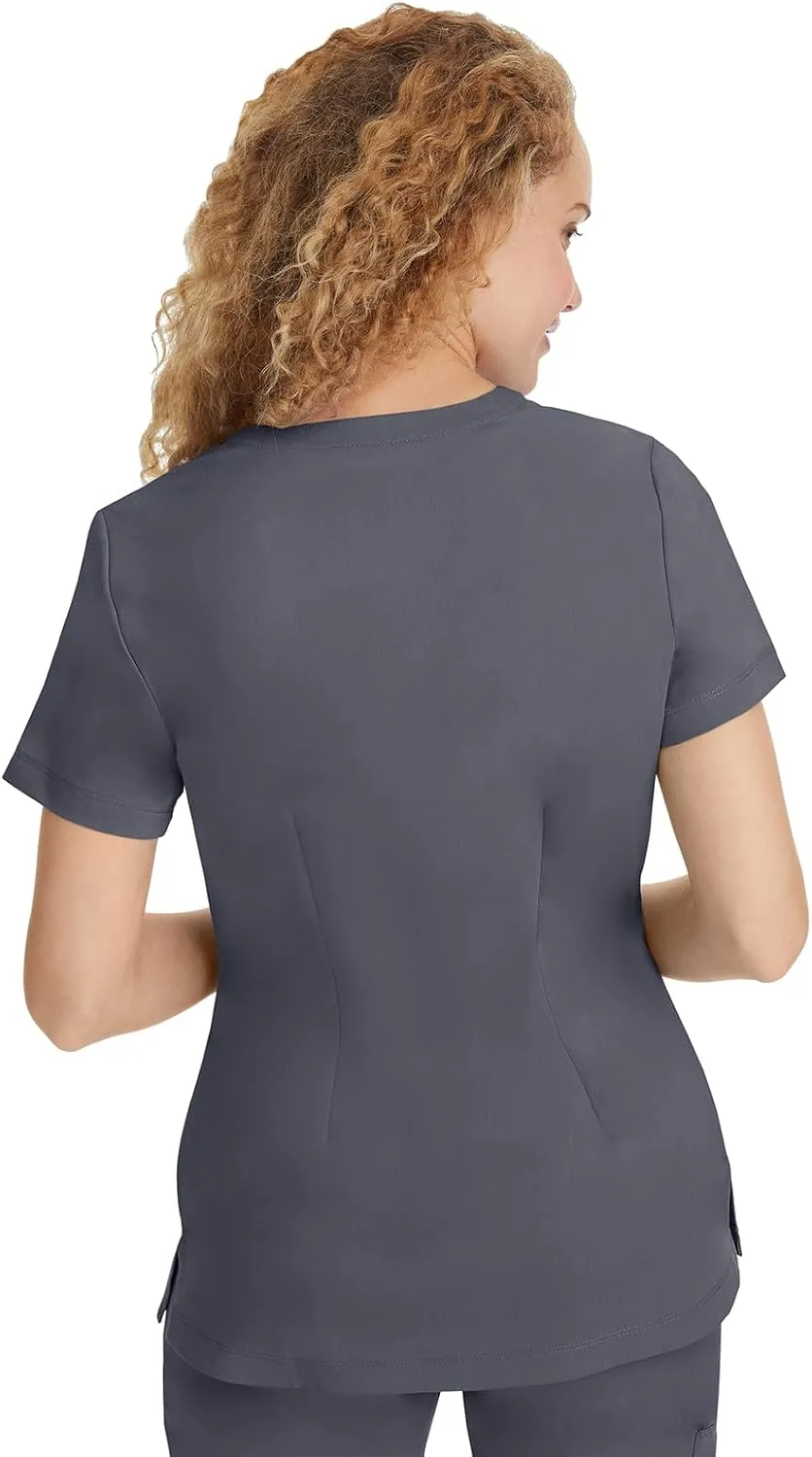 Healing Hands Scrubs for Women Jill Scrub Top V-Neck Modern Fit with 2 Patch Pockets and 2-Way Stretch Fabric 2320