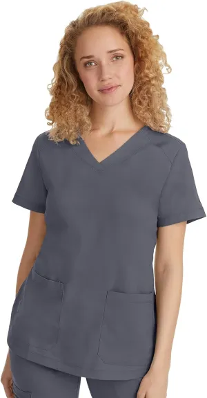 Healing Hands Scrubs for Women Jill Scrub Top V-Neck Modern Fit with 2 Patch Pockets and 2-Way Stretch Fabric 2320