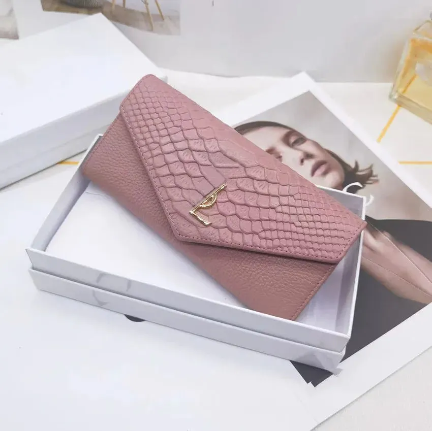 High Quality Women men wallet Fashion Thread Flap wallet cowhide Genuine leather purses Credit Card Holder 6 card slots 1 open compartment