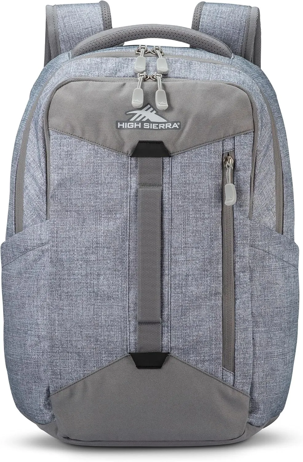 High Sierra Large Backpack Reflective Accent Comfortable Mesh Back School Bag with Tablet Device Sleeve and Adjustable Straps, Silver