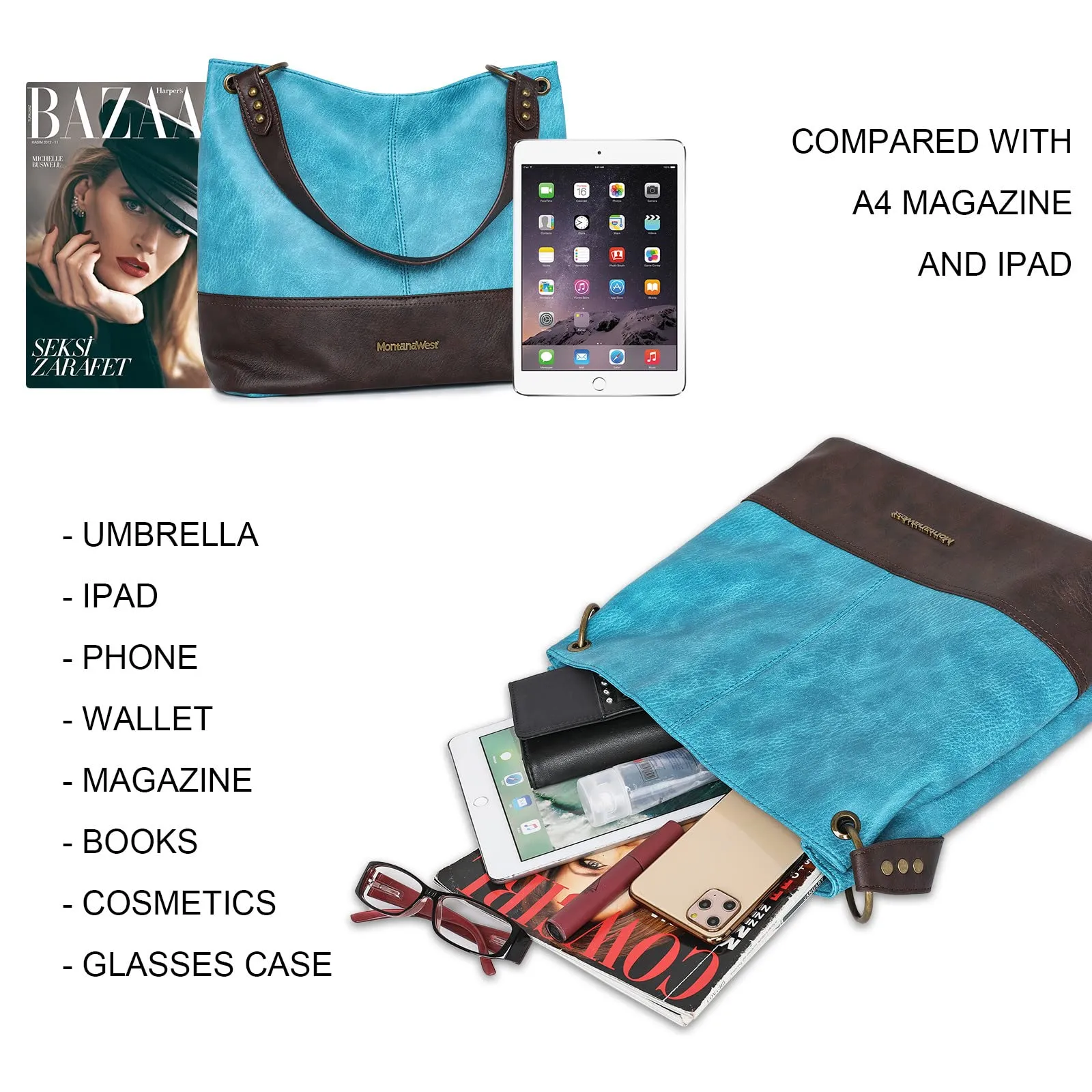 Hobo Bag Purses and Handbags for Women Top Handle Handbags with Zipper